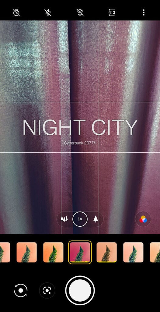 OnePlus Camera Cyberpunk 2077 Night City filter