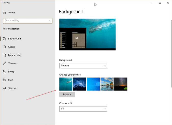 Set different wallpaper for each virtual desktop in Windows 10 pic3