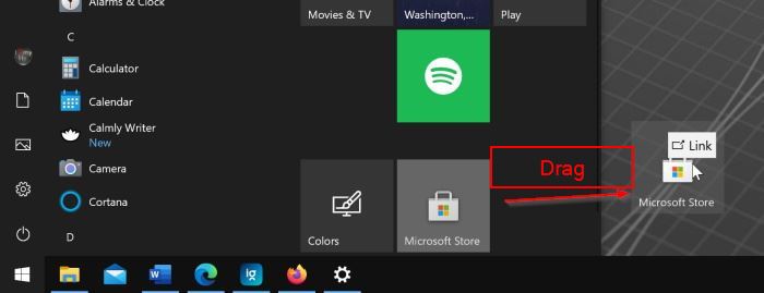 create desktop shortcut for Store in Windows 10 pic2