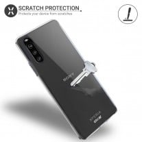 Sony Xperia 10 III with a transparent Olixar case
