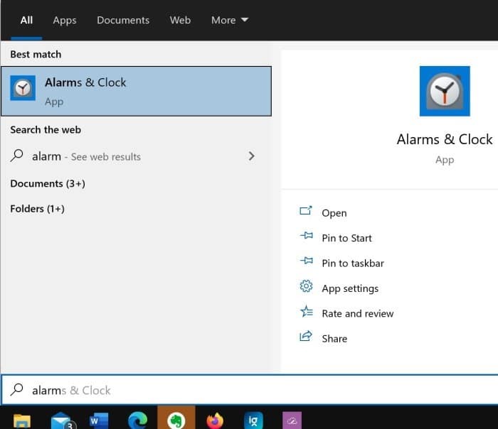 how to use alarms in Windows 10 pic01