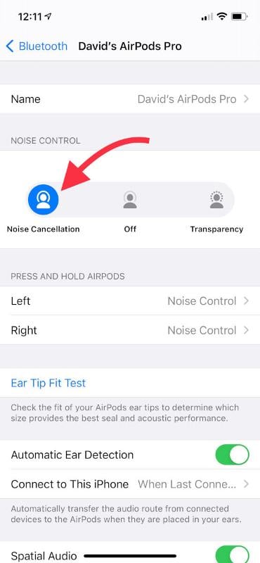 How to control noise cancellation on AirPods Pro
