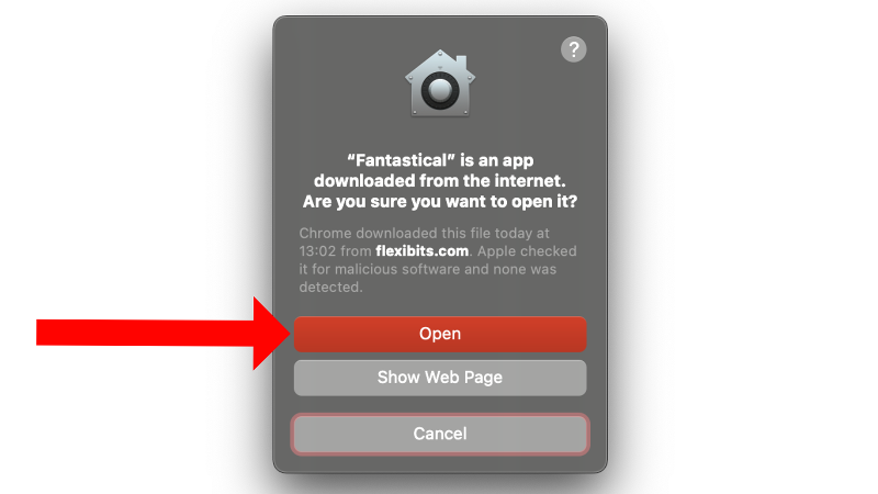 How to install an app on a Mac: Warning