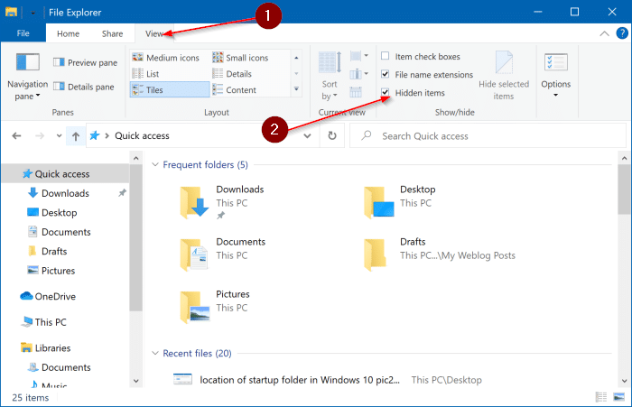 location of startup folder in Windows 10 pic3
