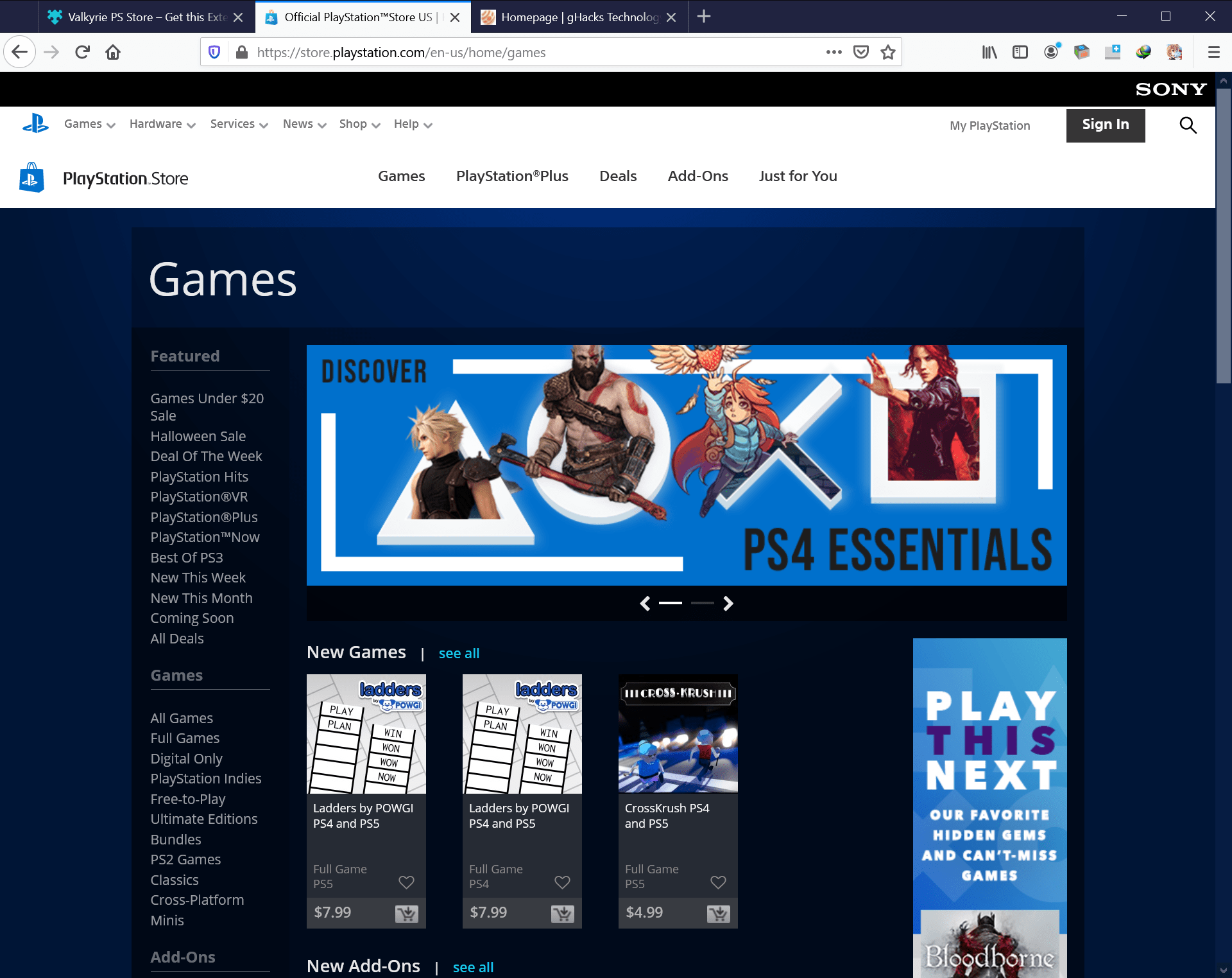 How to access the old PlayStation Store to browse, download and buy games and DLC