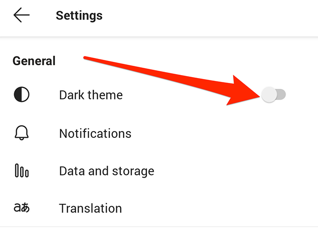 Enable dark mode in Microsoft Teams for Android