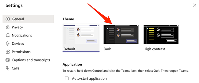 Enable dark mode in Microsoft Teams on desktop