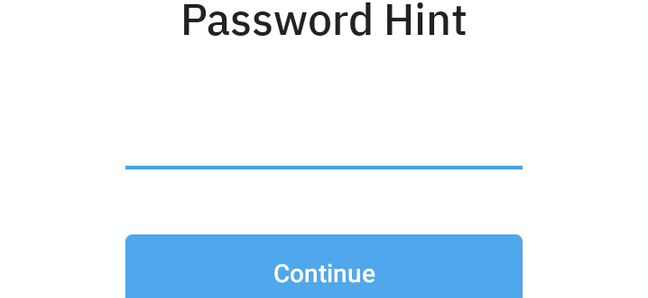 Set a password hint on Telegram for Android