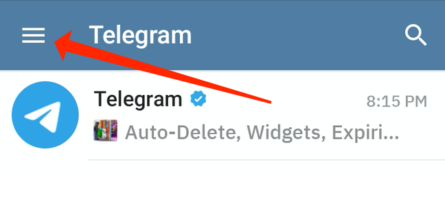 How to access Telegram settings on Android