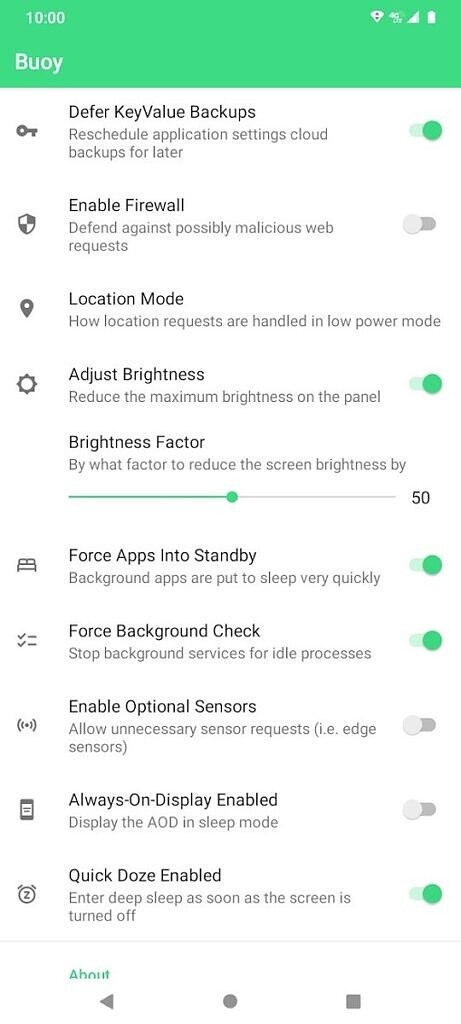 Buoy app customize Android battery saver settings 2