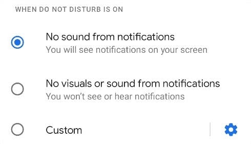 hide notification options