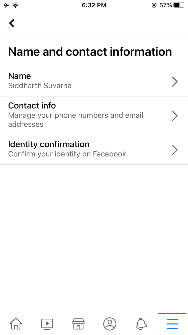 How to change your username in Facebook on iPhone