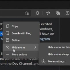 Microsoft Edge to get mini menu, built-in dictionary, improved password monitor