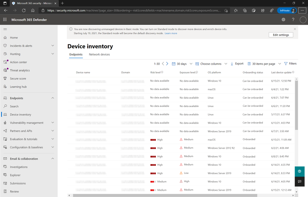 Microsoft Defender for Endpoint can now detect unmanaged devices on your network