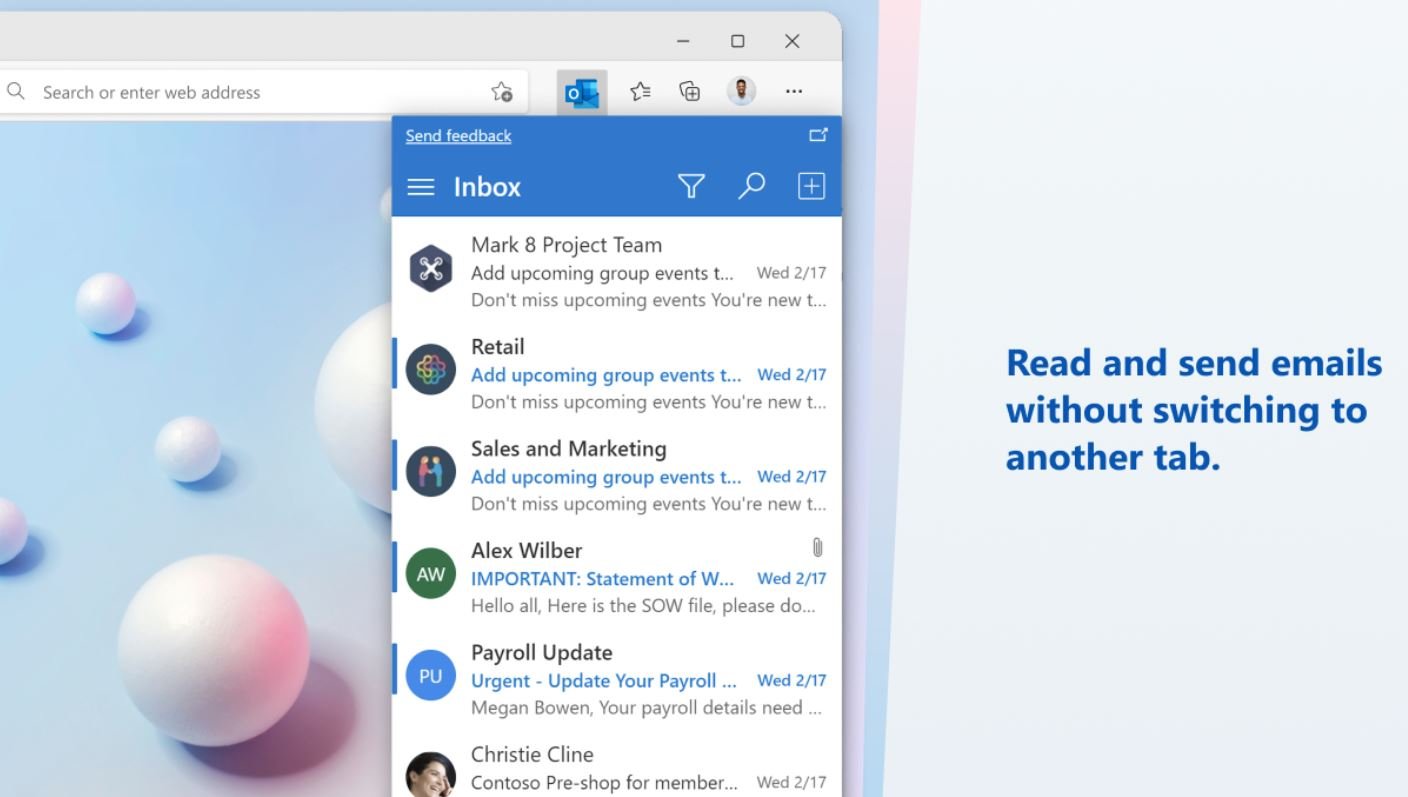 Microsoft Outlook add-on now available for Edge browser