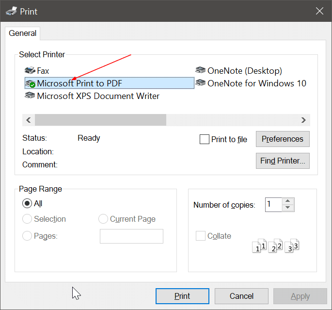 save text file in notepad as PDF or HTML in Windows 10 pic6