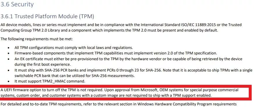 Microsoft is letting OEMs ship Windows 11 PCs without any TPM chip