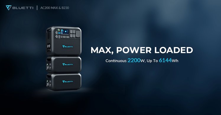 Bluetti Announces AC300 and AC200 MAX – new up to 24.6kWh, 6000W power stations