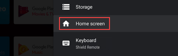 Now scroll down and select "Home Screen."