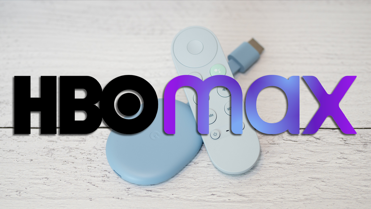 Chromecast with an HBO Max logo.