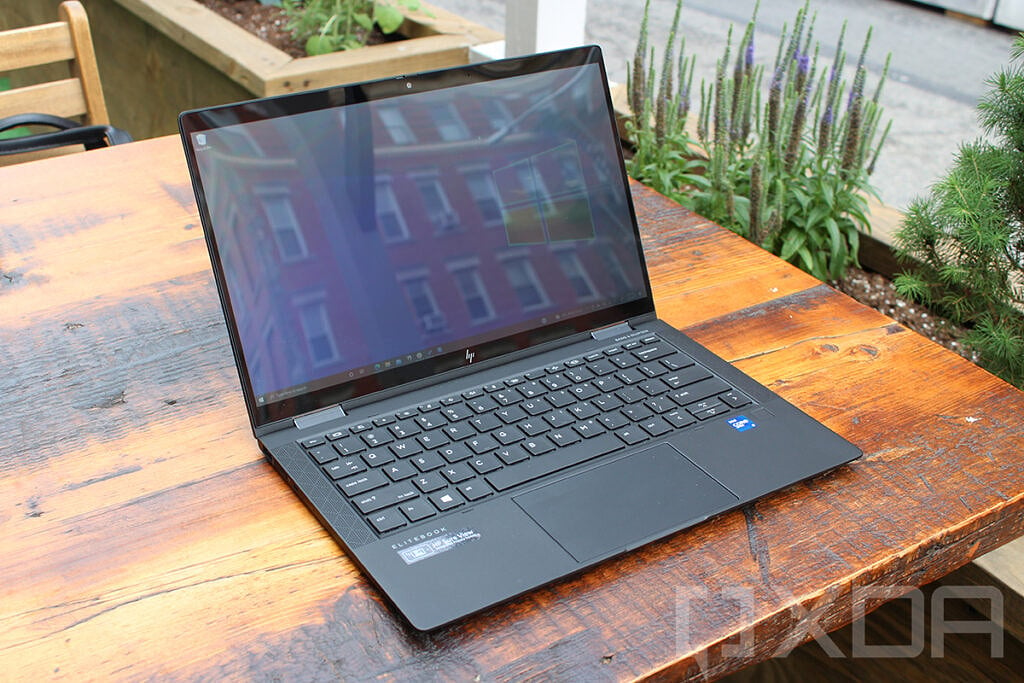 Angled view of HP Elite Dragonfly Max