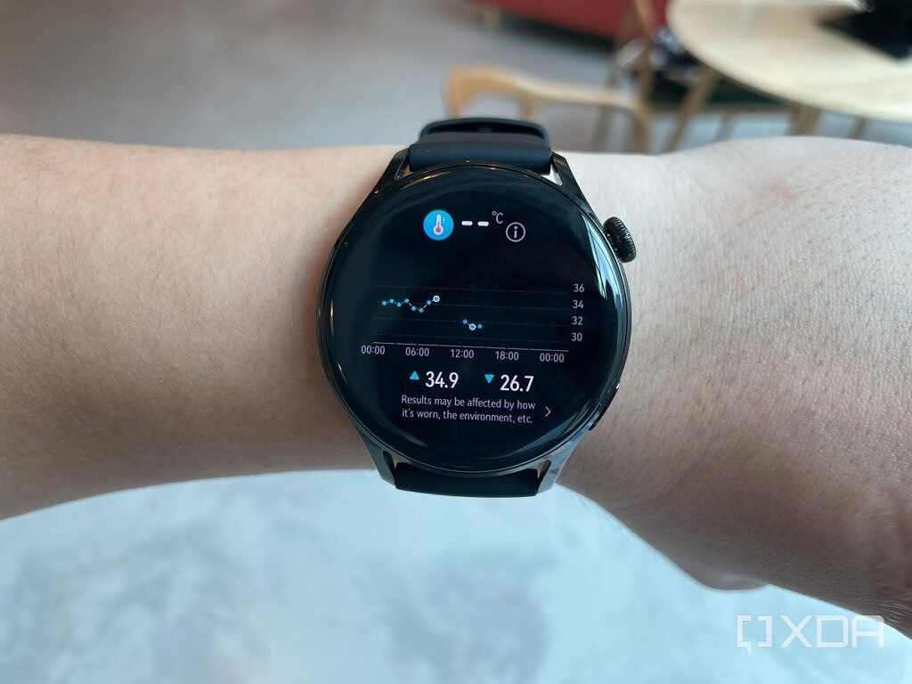 Huawei Watch 3 tracking skin temperature
