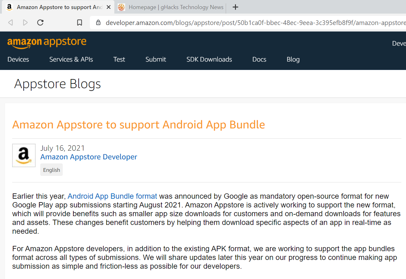 Windows 11 to benefit from Amazon App Store’s support for App Bundles