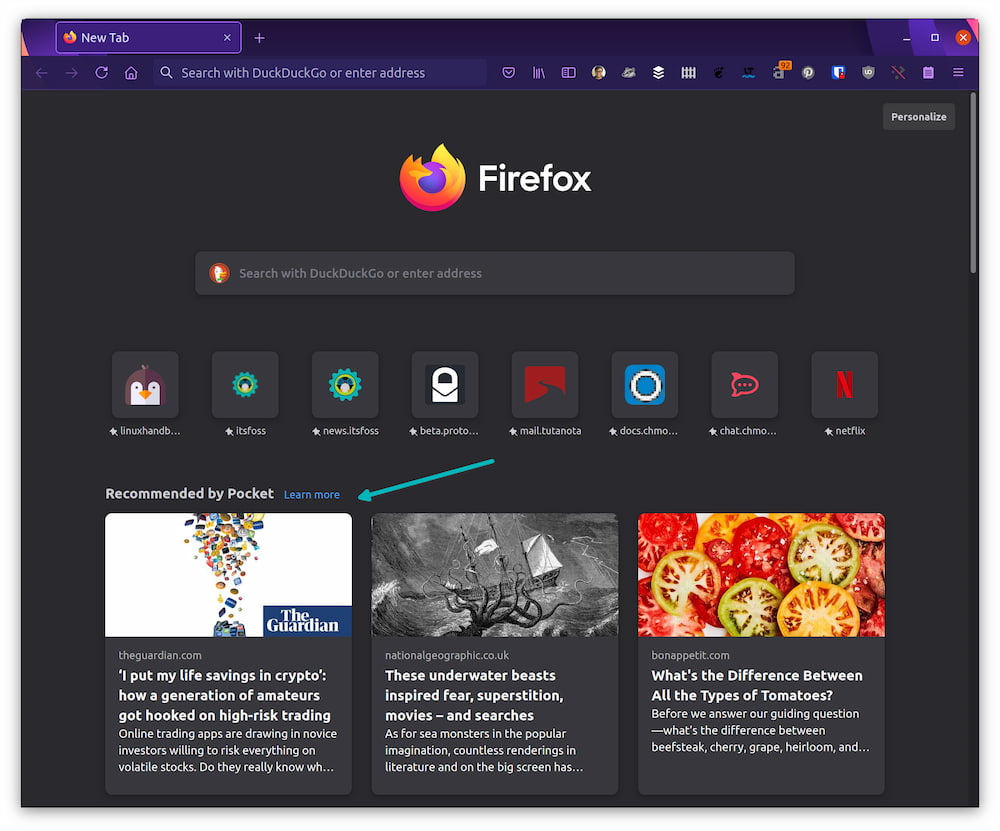 How to Disable ‘Recommended by Pocket’ Articles Suggestion in Firefox New Tab