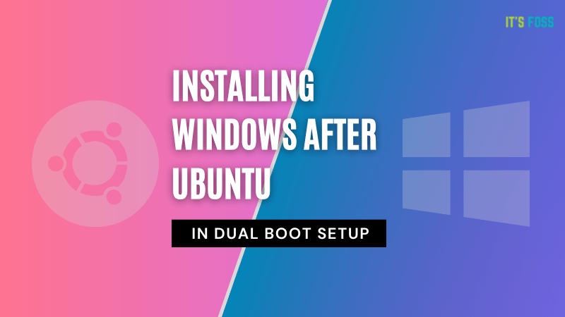 install windows after ubuntu