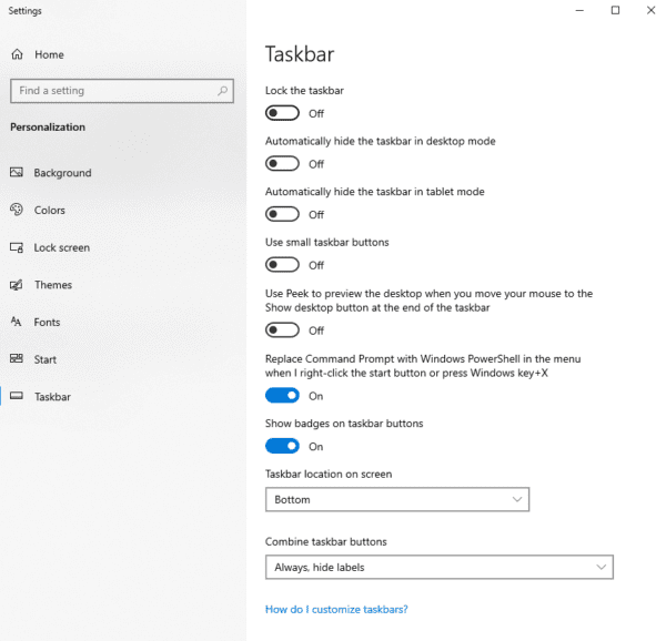 Windows 11 Centered Taskbar in Windows 10 without third party tools