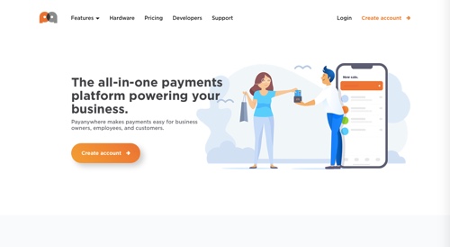 Home page of Payanywhere