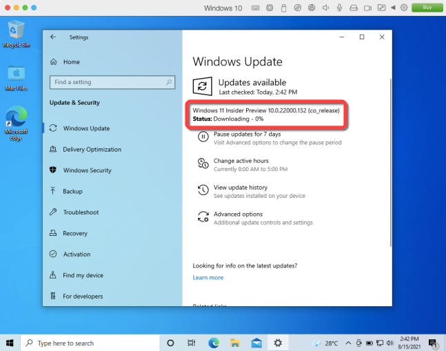 Windows 11 build downloading.