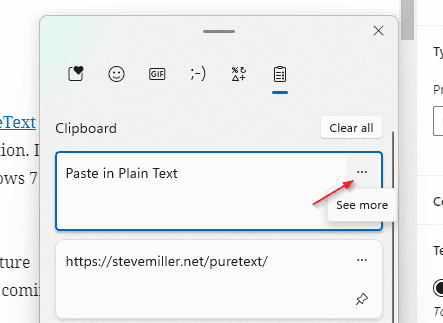 Paste in Plain Text Natively in Windows 11
