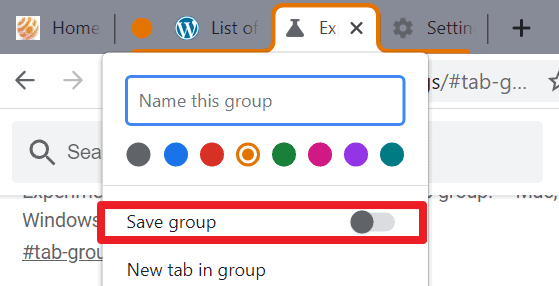 save tab group