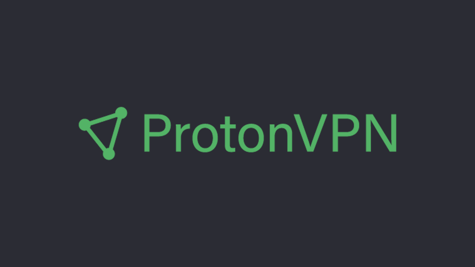 ProtonVPN logo against dark background