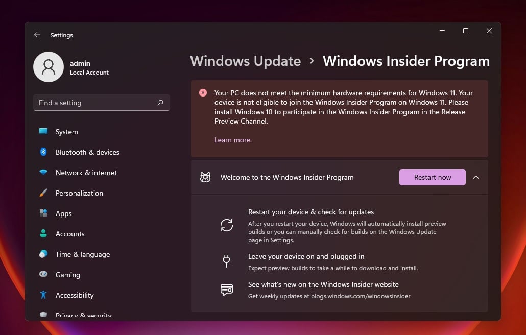 Unsupported Windows 11 PCs will get cumulative updates, at least for now