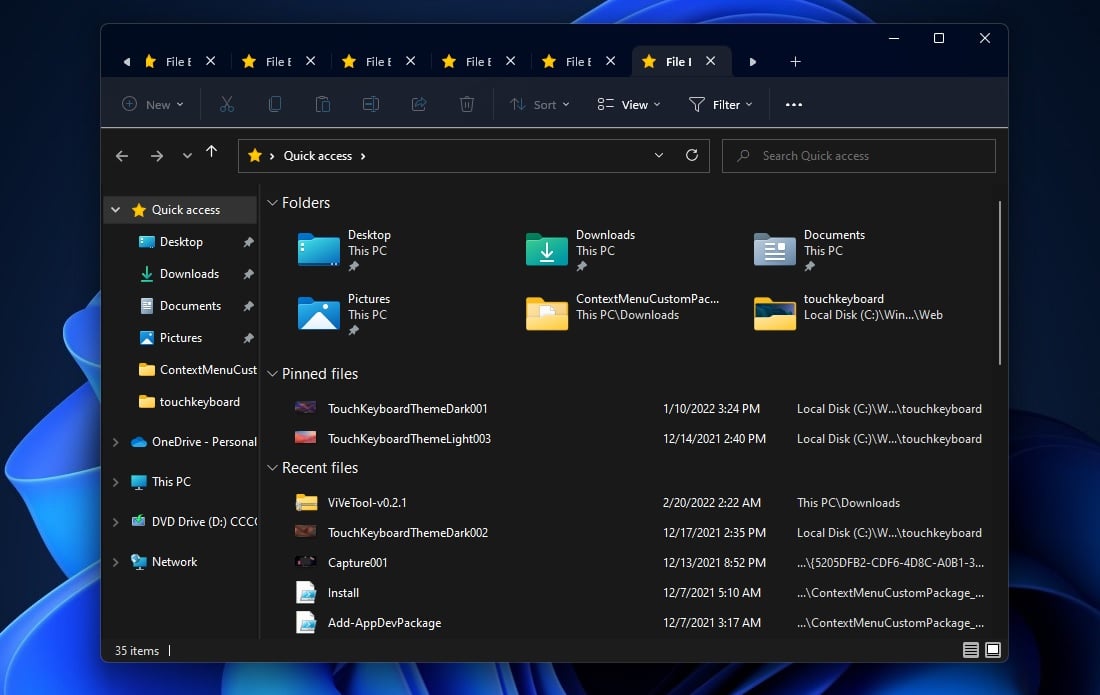 Windows 11 KB5014105 (preview) released, but it doesn’t include File Explorer tabs