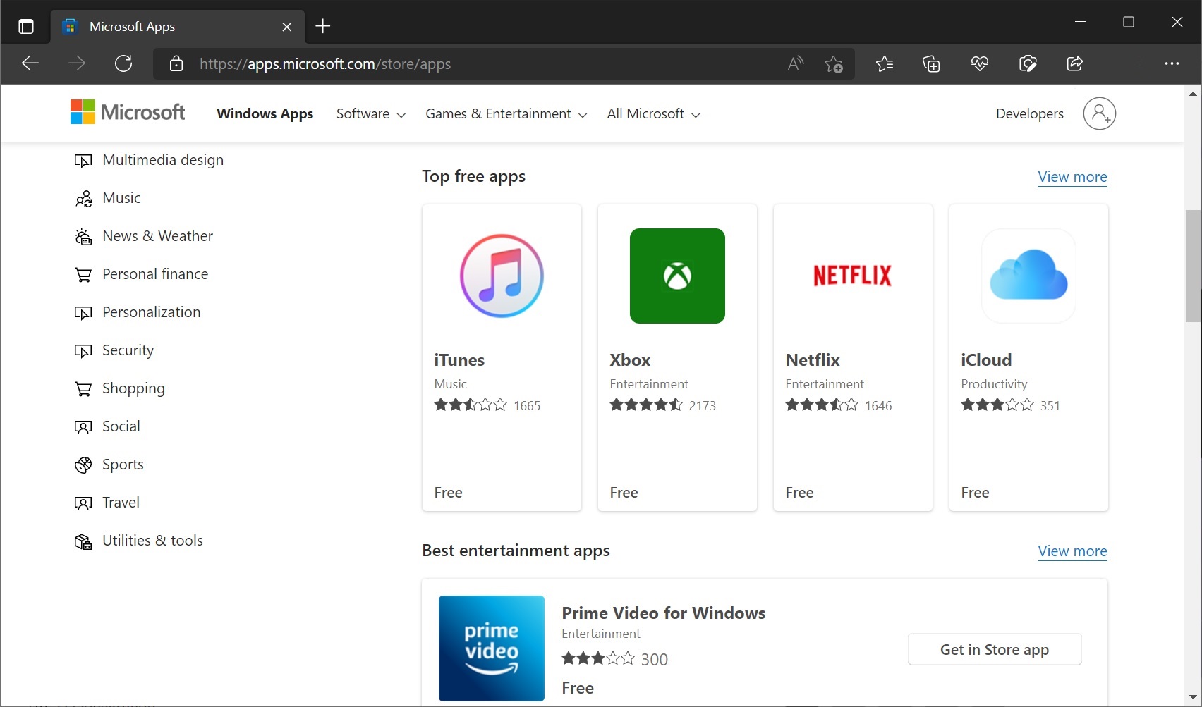 Windows 11’s new Microsoft Store is now easily accessible via your web browser