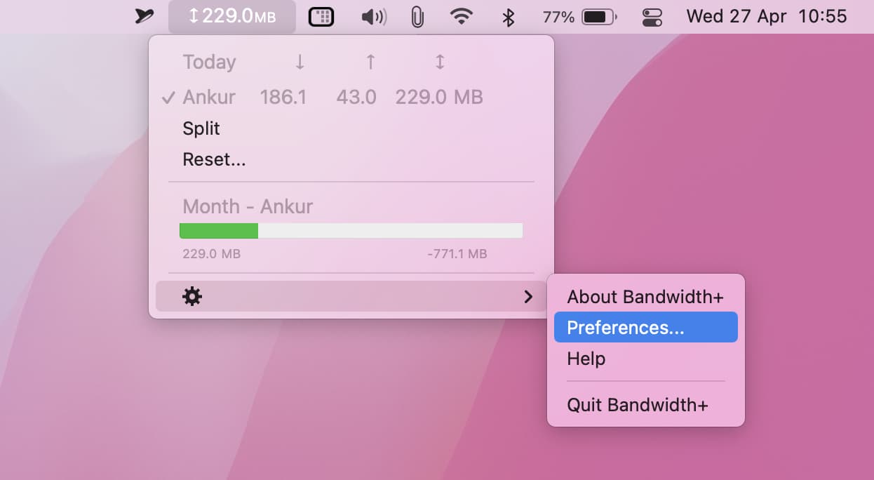 Bandwidth app on Mac to constantly see Wi-Fi or Ethernet speeds