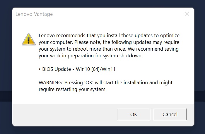 Some Lenovo Legion laptops reportedly fail to boot after Windows BIOS update