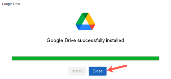 Google Drive desktop installed prompt