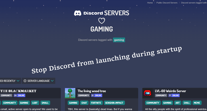 Stop Discord from launching at Startup in Windows 11/10