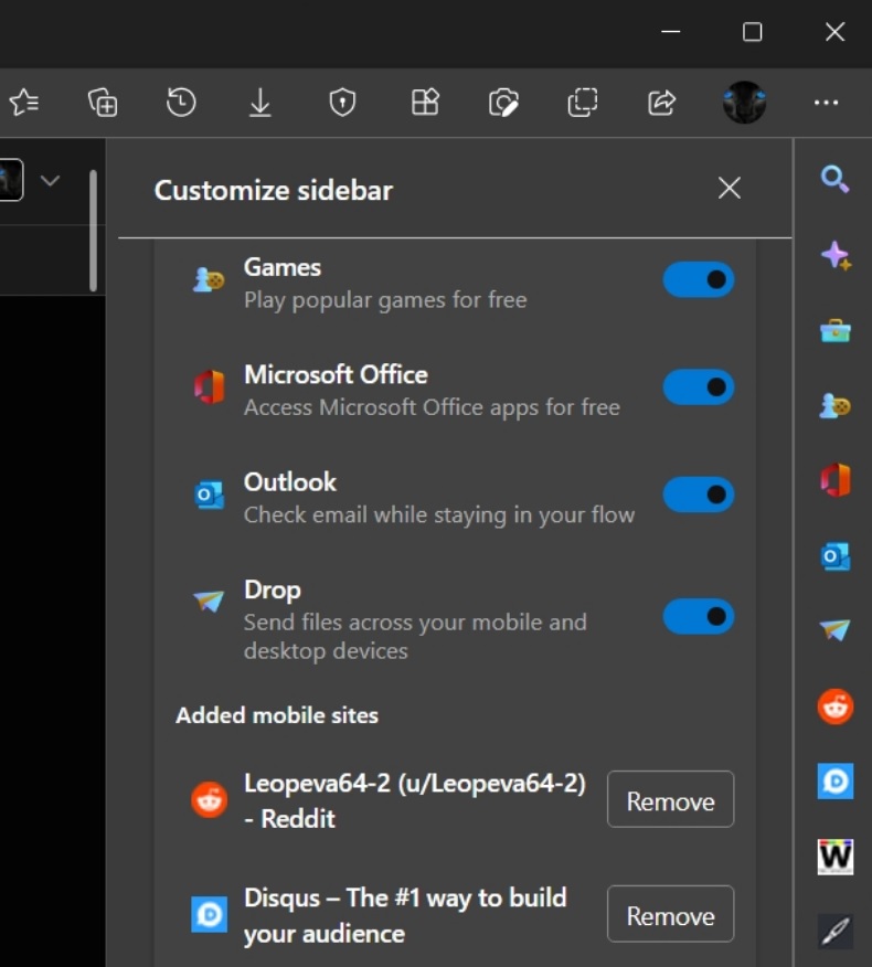 Microsoft Edge’s new sidebar on Windows is getting better in the next update