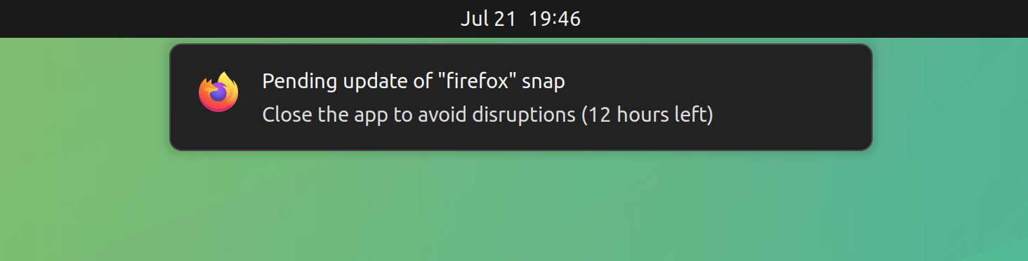 Fixing the “Pending Update of Firefox snap” Error in Ubuntu