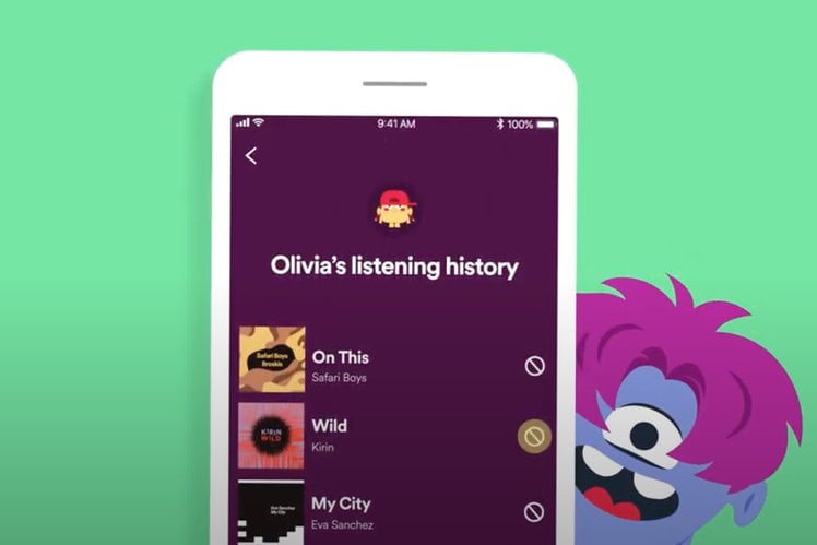 How to see your child's listening history and block content in Spotify Kids