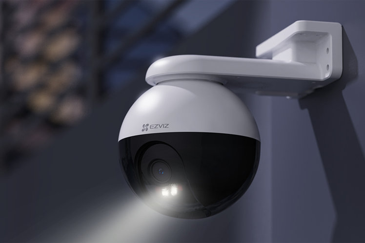 Eliminate all blind spots and monitor every inch of your home with the EZVIZ C8W Pro pan-and-tilt camera