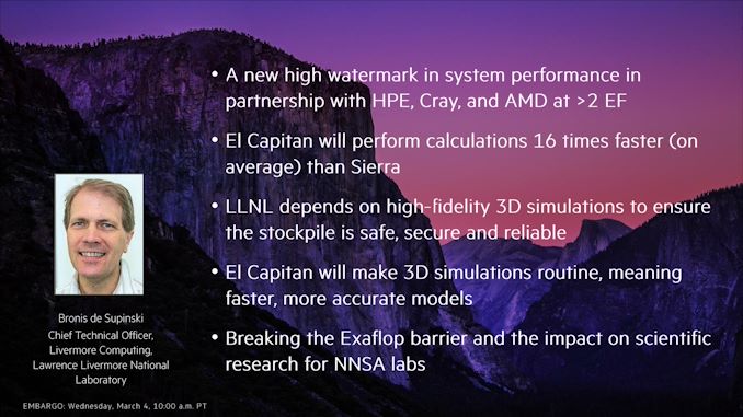 El Capitan Supercomputer Detailed: AMD CPUs & GPUs To Drive 2 Exaflops of Compute