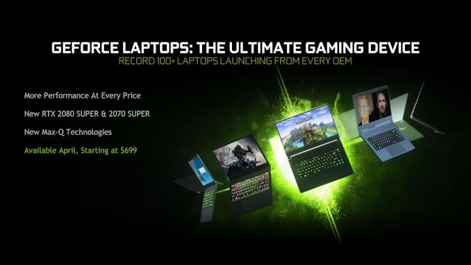 NVIDIA’s 2020 Laptop Refresh: Launches GeForce RTX 2080 Super, 2070 Super, & GTX 1650 Ti