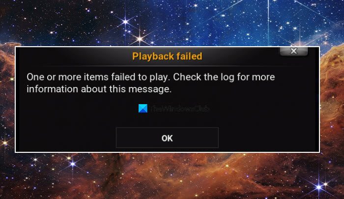 One or more items failed to play Kodi error [Fixed]