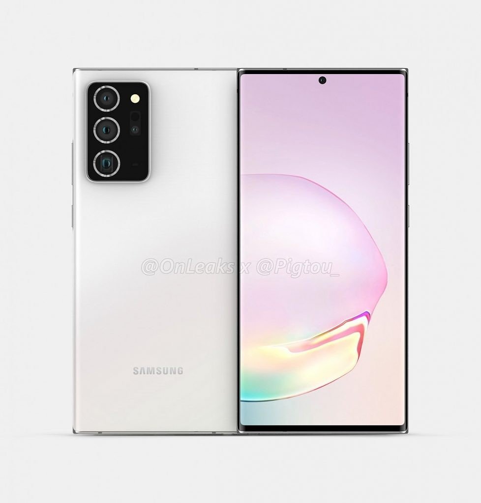 Samsung Galaxy Note 20+ leaked renders reveal massive 6.9″ display and S Pen slot
